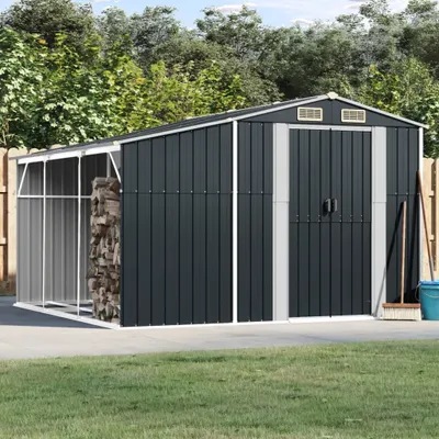 Produktbild von "im Angebot" Gerätehaus Anthrazit 277x279x179 cm Verzinkter Stahl - Geräteschuppen CC8158