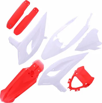Immagine prodotto di Kit 8 carene bianco/rosso POLISPORT per Beta RR