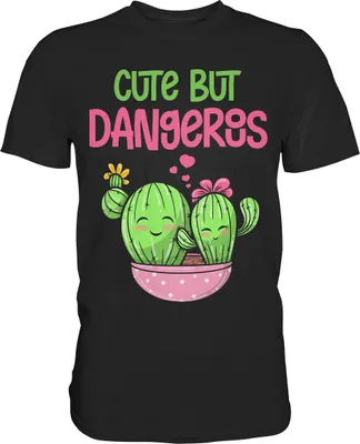 Produktbild von Süß aber Gefährlich Kaktus T-Shirt – Black / L