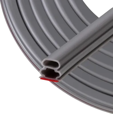 Produktbild von Selbstklebendes Türdichtungsband 10mm (B) x 10mm (D) - 15m (L) - grau - für Türen und Fenster - schalldicht - staubdicht - wasserdicht