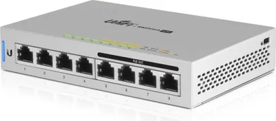 Obrázok produktu pre Ubiquiti UniFi US-8-60W, Riadený, L2, Gigabit Ethernet (10/100/1000), Podpora napájania cez Ethernet (PoE), Montovateľné na stenu