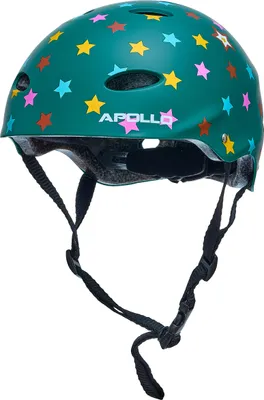 Produktbild von Apollo Skaterhelm Herren, Damen und Kinder | Kinderfahrradhelm | Verstellbar | Skateboard, Bmx Helm Kinder | Größe S/M (48-55 cm)  - Stars