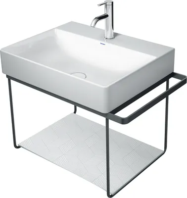 Produktbild von Metallkonsole DURASQUARE wandh für Waschtisch 235360 schwarz matt schwarz matt