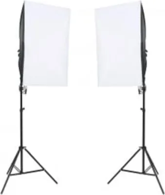 Image de vidaXL Kit studio photo avec éclairage et arrière-plan