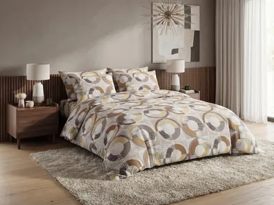 Obrázek produktu pro Povlečení z mikrovlákna CIRELLO hnědo-šedé 2 ks 70x90 + 200x220