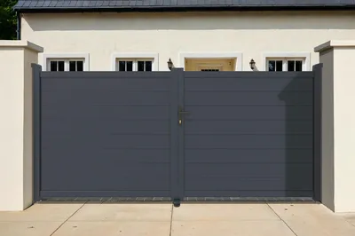 Produktbild von Doppelflügeltor aus Aluminium 3m EIGER H.140cm grau