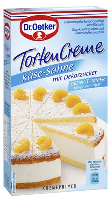 Productafbeelding van Dr. Oetker Taartroom, kaas-roomvariant, met decoratiesuiker