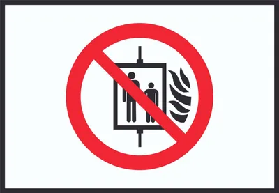 Produktbild von Aufzug im Brandfall nicht benutzen Symbol Schild A3 Rückseite selbstklebend