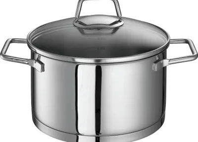 Immagine prodotto di Schulte-Ufer Fleischtopf Wega, Schmortopf, Gartopf, Edelstahl 18/10, 20 cm, 3.5 L, 64016-20