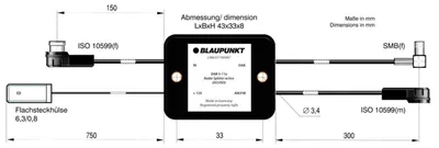 Obrázok produktu pre Blaupunkt DAB-S-11a (ISO/ISO) Aktívny anténny rozdeľovač