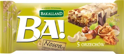 Immagine prodotto di Bakalland Baton z 5 Orzechami Ba! 40 g