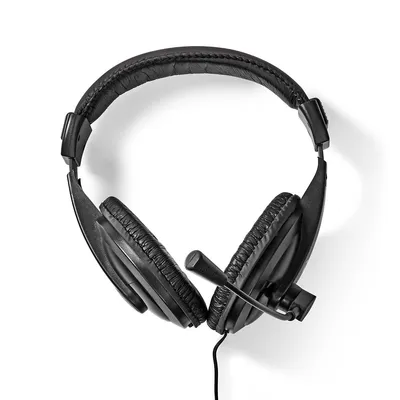 Produktbild von Nedis PC-Headset - Über Ohr - Stereo - 1x 3.5 mm / 2x 3.5 mm - Klappbarer Mikrofon - Schwarz