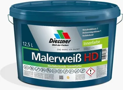 Produktbild von Diessner Malerweiß HD Hochdeckende Innenfarbe 12,5 Liter