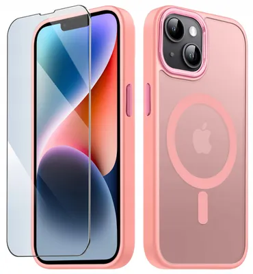 Obrázok produktu pre Matné puzdro Magsafe pre iPhone 14 Plus + ochranná fólia na displej s tvrdosťou 9H