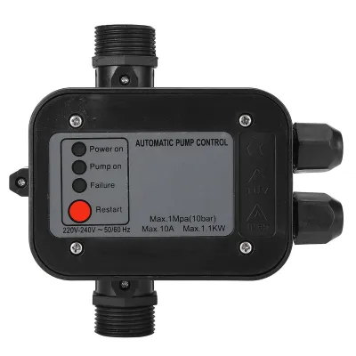 Image de Pompe à eau auto-amorçante, noire, 220V, avec pressostat et régulateur de pression automatique