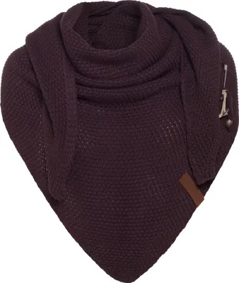 Produktbild von Knit Factory Coco Dreiecksschal - Aubergine - 190x85 cm