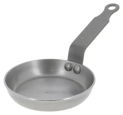 Obrázek produktu pro de Buyer – Pánev na palačinky MINERAL B, vyrobená z litiny – 12 cm – 5612.12, stříbrná