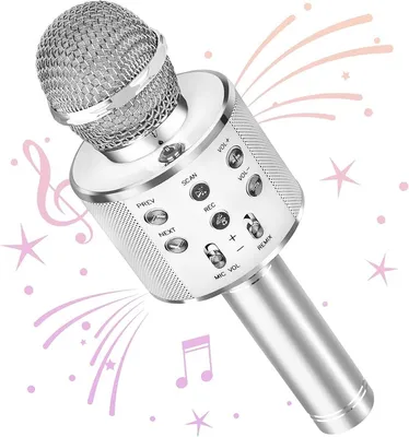 Obrázok produktu pre Go Go Gadget – Karaoke – Mikrofón – S reproduktorom – Strieborná farba