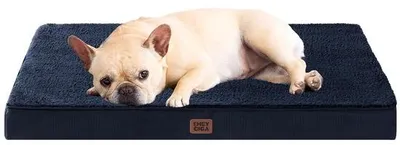 Immagine prodotto di Cuccia ortopedica per cani 76x51x9 cm, lavabile, morbida, blu navy