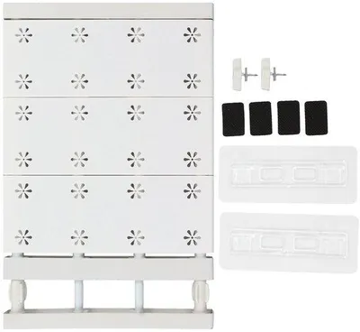 Obrázek produktu pro Uniqoos® teleskopické výsuvné prvky do skříní (nastavitelné), vyrobené z ABS plastu, rozsah 38–60 cm – výsuvné, montáž bez použití nástrojů, vhodné do skříní, koupelen a kuchyní
