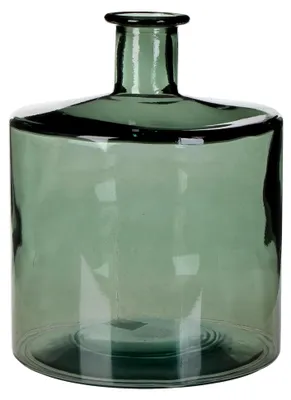 Produktbild von Glasflasche Guan - H26 x Ø21 cm - Recyceltes Glas - Grün
