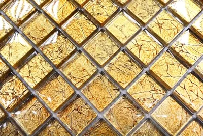 Produktbild von Handmuster Mosaikfliese Transluzent Glasmosaik Crystal gold Struktur MOS120-0782_m