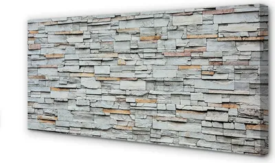 Produktbild von Leinwandbild 120x60 Wandkunst Steinwandstruktur
