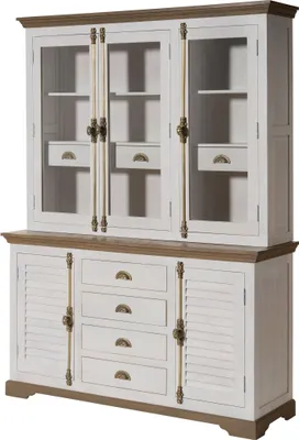 Produktbild von MASSIVMOEBEL24 Buffet Mango 160x50x210 weiß lackiert TOULOUSE #116