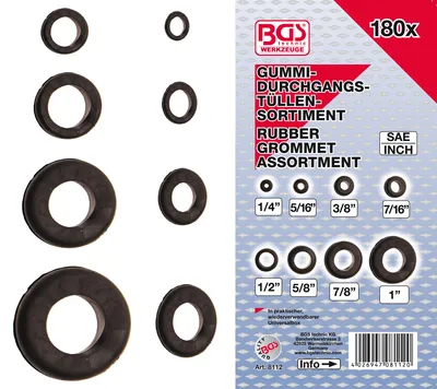 Obrázok produktu pre BGS technic Rubber Grommet Assortment, 212 mm, 212 g