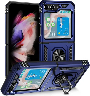 Produktbild von König Design Hülle kompatibel mit Samsung Galaxy Z Flip5 5G Kunststoff Soft Handyhülle - Handy Case Blau