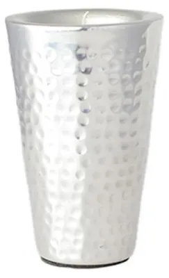 Produktbild von Große, gehämmerte Kerze in Silber