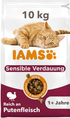 Image de IAMS Sensible Digestion, croquettes pour chats, au poulet, 10 kg