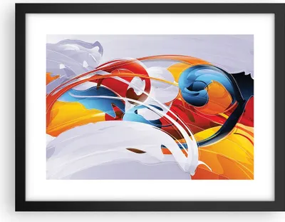 Produktbild von Gerahmtes Poster - Schwarzer Rahmen - Abstraktion modern - 40x30 cm - Wand Bild - Wanddeko - Wandbilder - Kunstposter - Wandposter - Bilderrahmen - Bilder - Kunstdruck - Wandbild - P2BAA40x30-3529