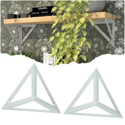 Produktbild von Regalträger für Wandregale 150 x 150 mm, weiß 2 Stück
