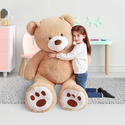 Productafbeelding van Pluchende teddybeer, 160 cm groot, knuffelbaar, geschikt voor kinderen en volwassenen