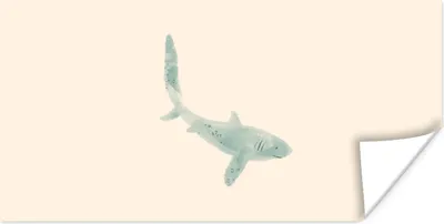 Produktbild von MuchoWow® Poster Fisch - Meer - Aquarell 160x80 cm - Foto Poster