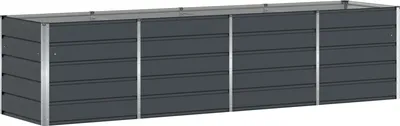 Image de Bac à plantes vidaXL, anthracite, 320 x 80 x 75 cm, acier