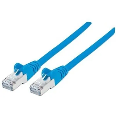 Produktbild von INTELLINET Patchkabel RJ45 SF/UTP Cat5e  5m Hebelschutz blau