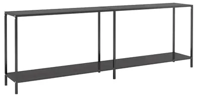 Produktbild von vidaXL Konsolentisch Schwarz 220x35x75,5 cm Hartglas