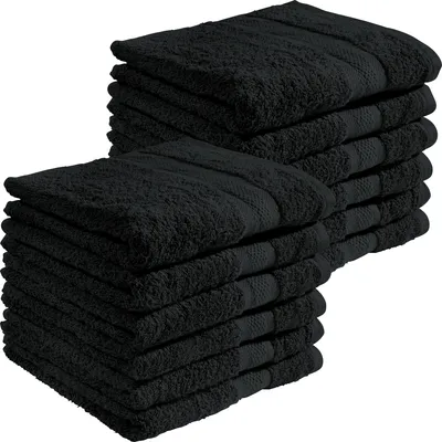 Produktbild von REDBEST Handtuch Chicago" 12er-Pack schwarz 50x80 cm"