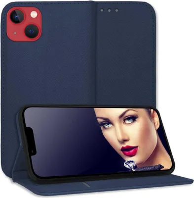 Produktbild von Bookstyle Schutzhülle Klapphülle Schutztasche Etui Cover für Apple iPhone 13 (6.1'') - Blau