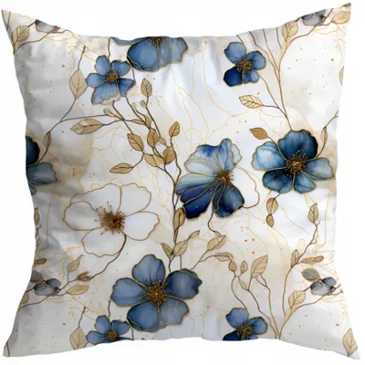 Produktbild von HomeView Dekoratives Frühlingskissen Blumen Farben 45x45 cm