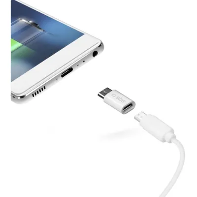 Produktbild von SBS Micro-USB zu USB-C Adapter weiß