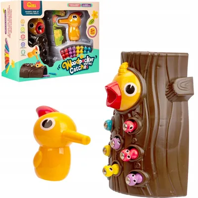 Obrázek produktu pro QULKI Magnetická hra Nakarm ptáčka Montessori motorická hra