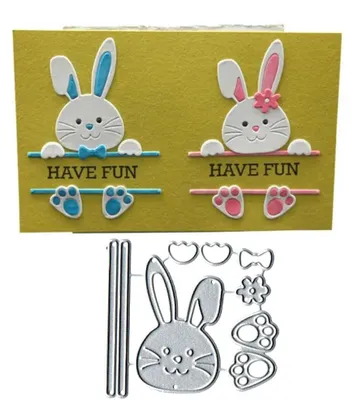 Metall-Stanzform Bogenhase 6,7x6,3 cm DIY Scrapbooking