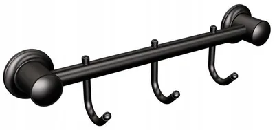 Imagen del producto de Barra de ganchos de pared Andex 007/NG, con 3 ganchos, color negro mate