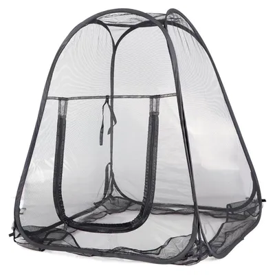 Produktbild von Pop Up Pflanzenschutzhaube mit Reißverschluss, 72x72x82cm Insektenschutz Netz mit Erdankern für Gemüse, Obst & Blumen Garten