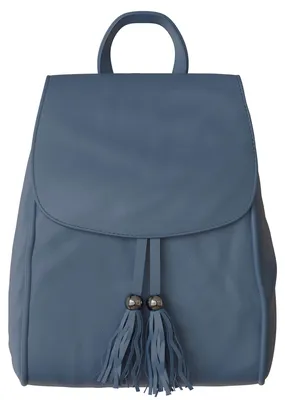 Produktbild von Damen Rucksack Kunstleder Vegan Freizeit Tasche Leicht Backpack 30705 D.Blue