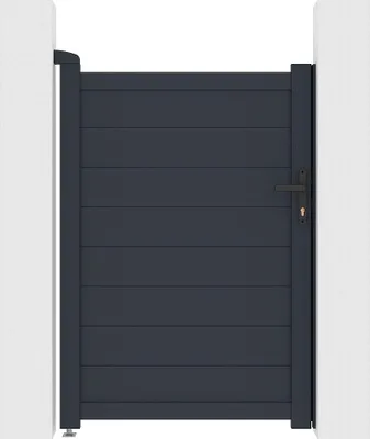 Produktbild von Massives Weichenportal aus anthrazitfarbenem Aluminium - B 103 x H 150 cm - NAZARIO