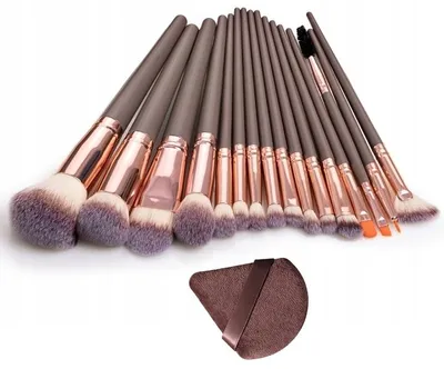 Produktbild von 16-teiliges Make-up Pinsel Set mit Puderquaste, präzise